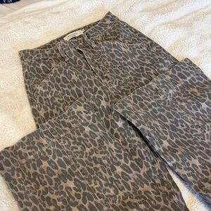 Leopard Print Pants hidden jeans, size 25
